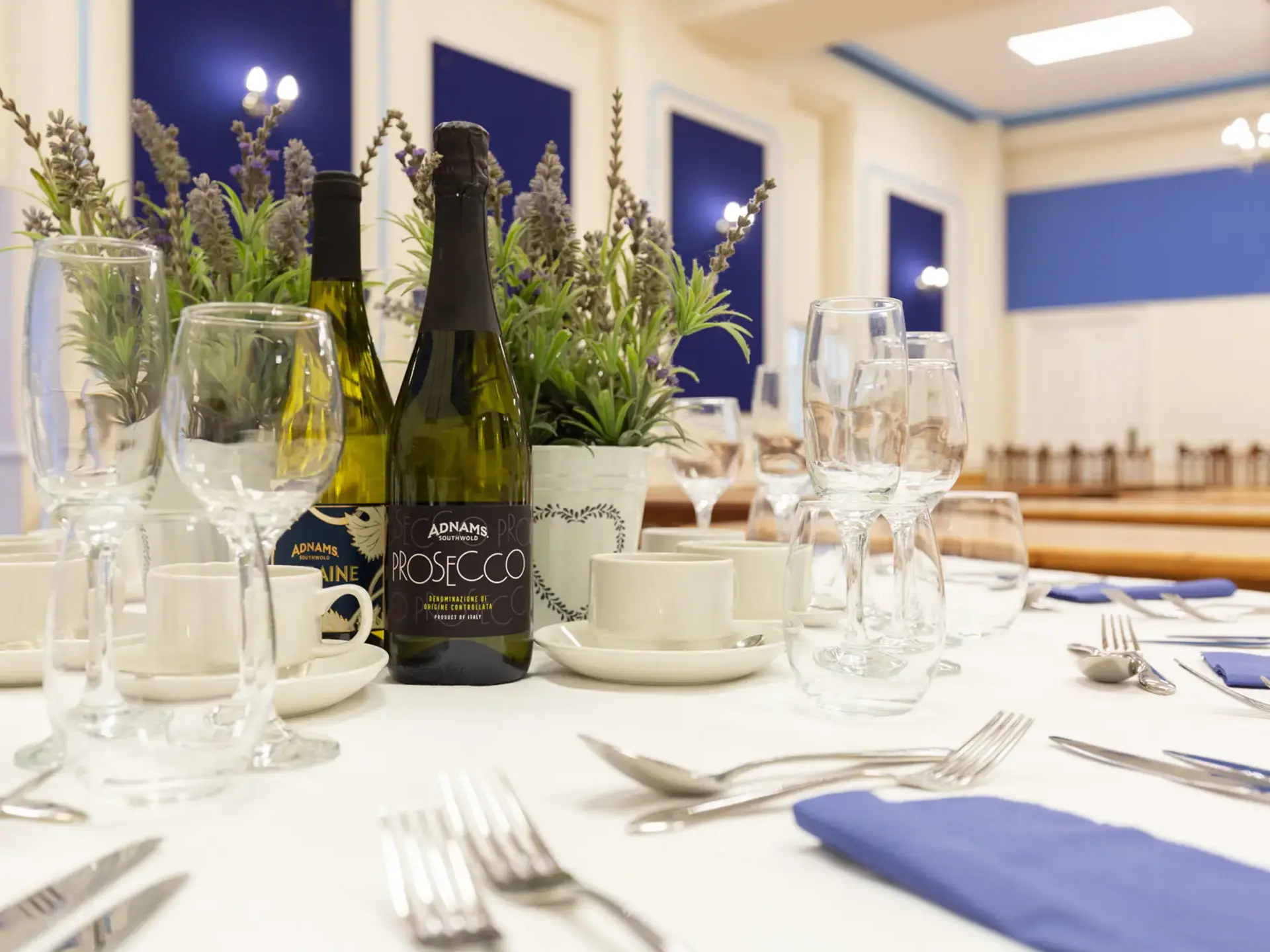 Table laid for meal