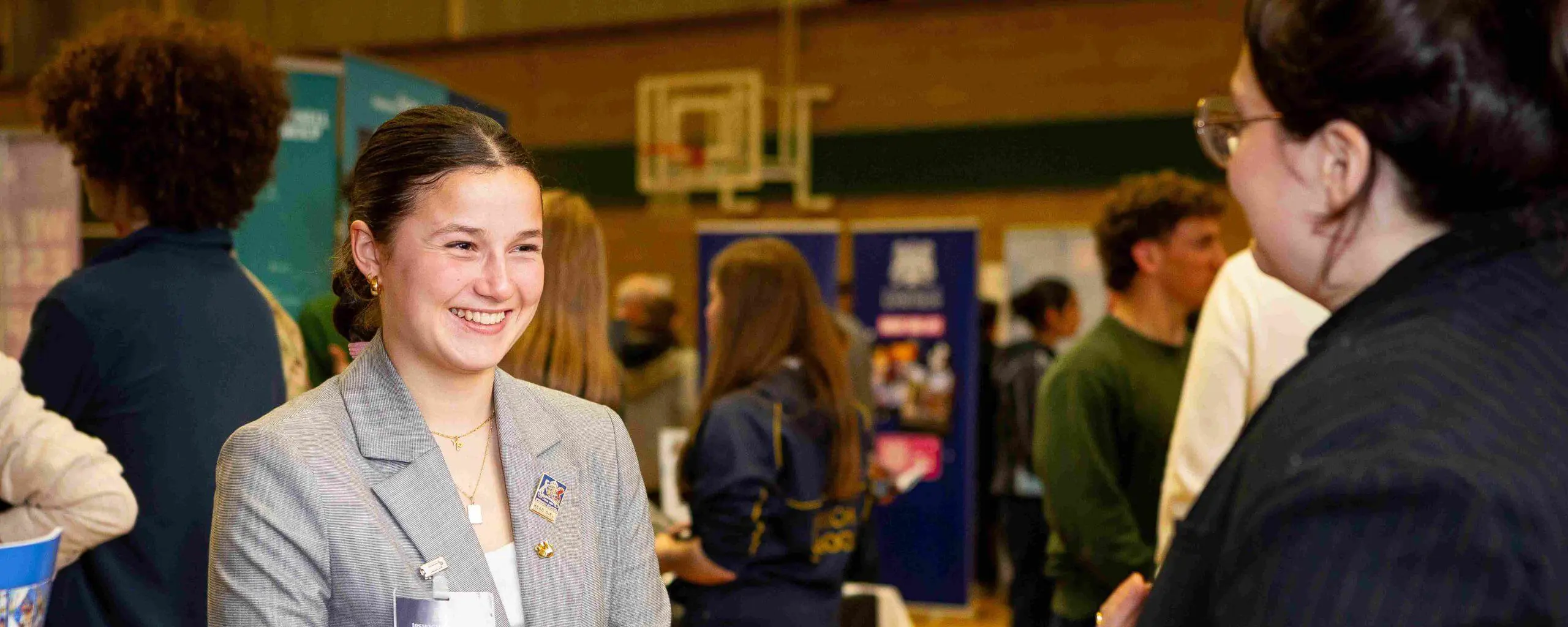 Ipswich School Sixth Form students at a University Fair.